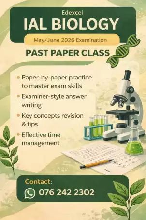 IAL EDEXCEL BIO PAPER CLASS