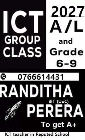ICT 6-9 , OL and AL (English and Sinhala)