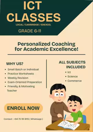 ICT Classes gr 6-11 ( Local / Edexcel & Cambridge )