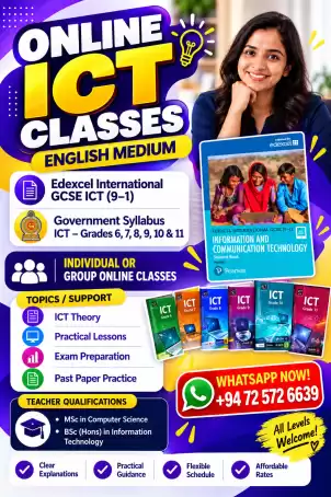 ICT English Medium | Grade 6 • 7 • 8 • 9 •10 •11