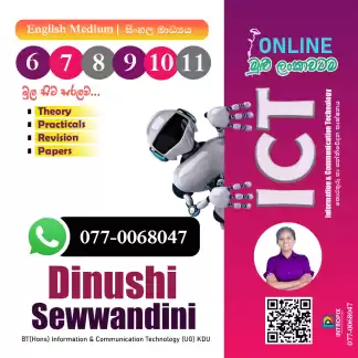 ICT - Grade 6 To 11 (English Medium/ Sinhala Medium) ICT - Grade 6 To 11 (English Medium/ Sinhala Medium)