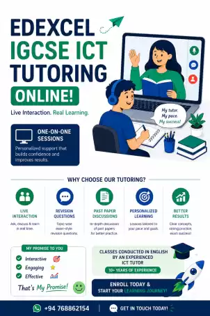 ICT | IGCSE | O/LEVELS | EDEXCEL & CAMBRIDGE