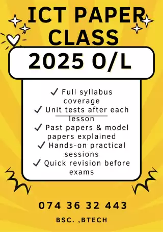 ICT PAPER CLASS FOR 2025 -OL