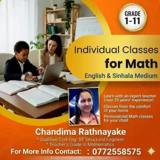 Individual classes for maths.