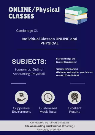 Individual Economics and Accounting Classes