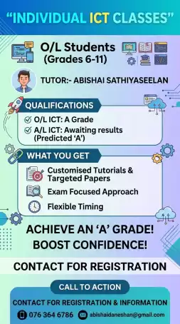 Individual ICT Classes for O/L Students Grades 6 - 11