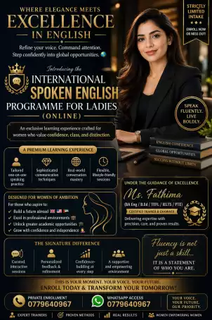 INTERNATIONAL SPOKEN ENGLISH COURSE FOR LADIES