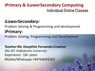iPrimary & iLowerSecondary Computing iPrimary & iLowerSecondary Computing