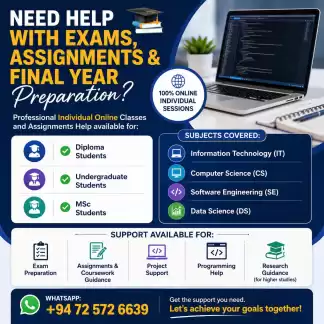 IT / CS / SE STUDENTS — NEED HELP WITH EXAMS, ASSIGNMENTS & PROJECTS? 🎓