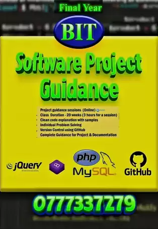 IT5106 Project Proposal Help – BIT UCSC (2026) | Get High Marks PHP mySQL Students Final Year University Projects With Source Code