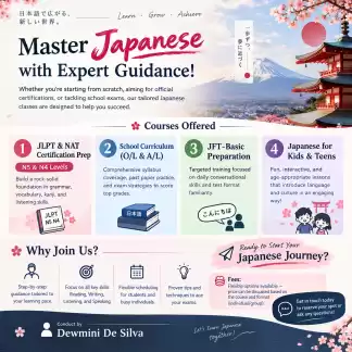 JAPANESE CLASSES /JLPT,NAT,AL,OL,BASIC JAPANESE ,JFT