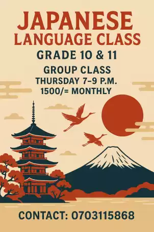 JAPANESE LANGUAGE CLASS