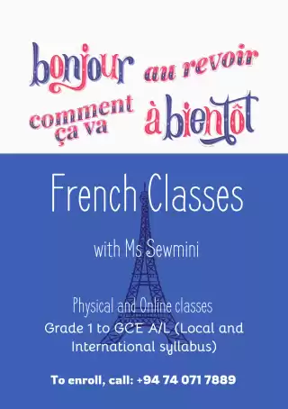 Join our 2027 and 2028 A/L French classes!