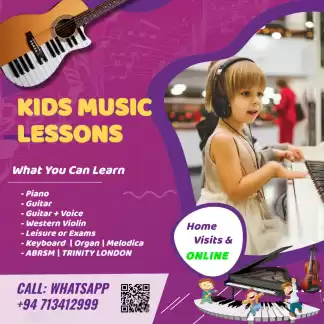 Kids Music Lessons - Piano Guitar & Violin Lessons (Home Visits Or Online)