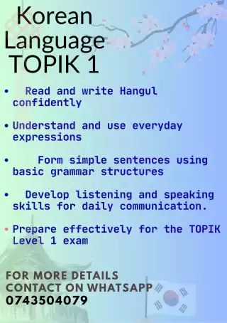 Korean Language Class TOPIK 1