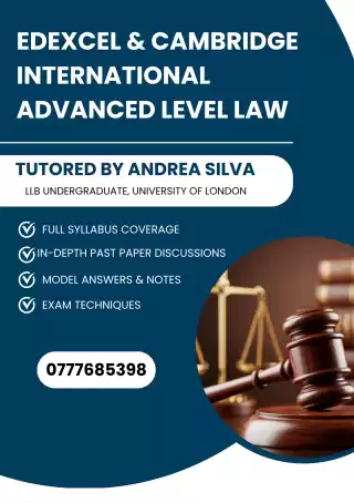 LAW IAL - Edexcel and Cambridge