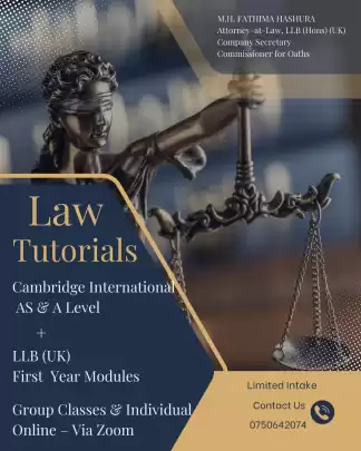 Law Tutorial - LLB (UK) & Attorney at Law (English Medium)
