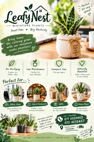 Leafy Nest Miniature Plants