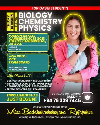 Learn CAMBRIDGE/EDEXCEL LONDON A/L Biology, Chemistry, Physics LONDON EDEXCEL / CAMBRIDGE IGCSE GCSE with ATTRACTIVE & SIMPLE methods ( London syllabu