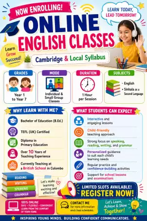 Learn English and Sinhala with Confidence