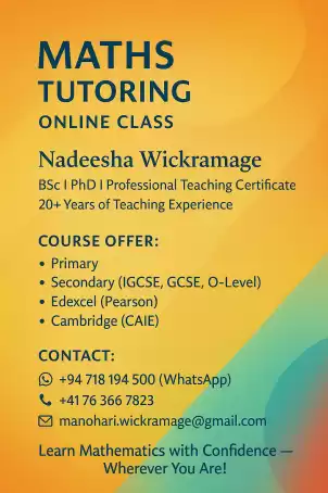 Learn Mathematics with Confidence - Wherever You Are !!