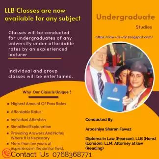 LLB classes for undergraduates for any subject LLB classes for undergraduates for any subject