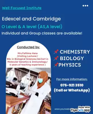 London A level (Biology,Chemistry and physics)