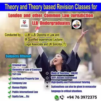 London LLB, Cambridge and Edexcel Law Sessions