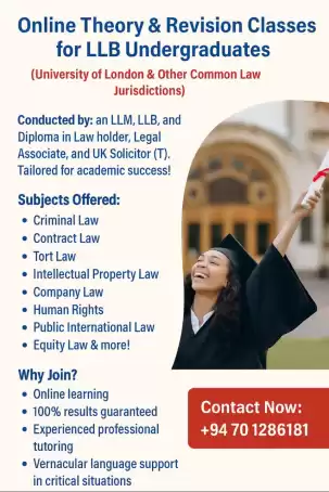 London LLB, Cambridge and Edexcel Law Theory and Revision Sessions offered by CO Paralegals Documents and Drafting Services (Academic Wing)