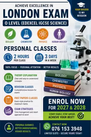 London O-level [ edexcel IGCSE biology, chemistry, physics and human biology