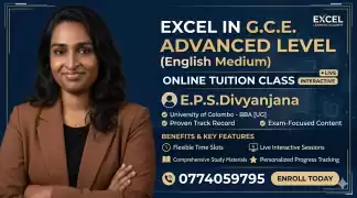 Looking for the right guidance for your G.C.E. Advanced Levels (English Medium)? 📚✨ Experience structured online learning with exam-focused strategies