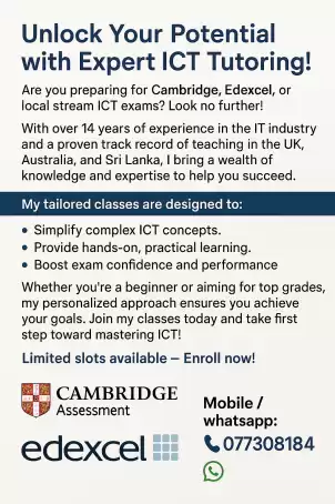 Master ICT with a Global Expert: Cambridge, Edexcel & Local Stream Classes