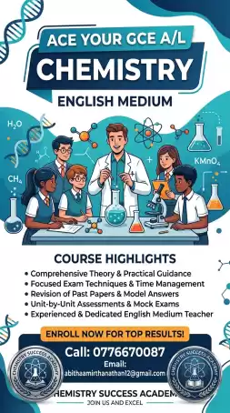 Mastering GCE A/L Chemistry (English Medium) – Theory, Revision & Past Papers