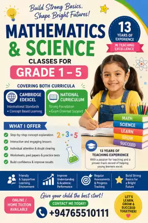 Mathematics and Science Classes