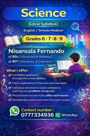 Mathematics and Science Tutor – Grades 6 | 7 | 8 | 9 (Local Syllabus)