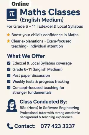 Mathematics class for Local ans Edexcel students for grade 6-11