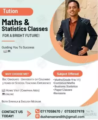 Mathematics classes (Both Sinahala & English medium)