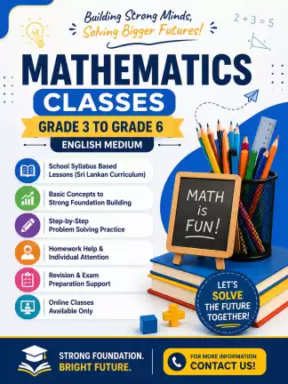 📚✨ Mathematics Classes – English medium 📚✨