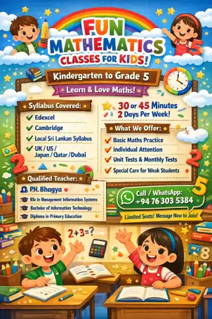 MATHEMATICS CLASSES FOR KIDS