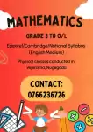 Mathematics Classes For Students From Grade 3 To O/L - Edexcel/Cambridge/Local Syllabus