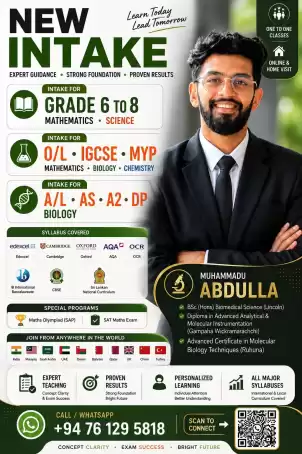 MATHEMATICS CLASSES, SCIENCE CLASSES O/L NAD IGCSE