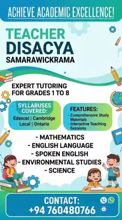 Mathematics, English, Science online classes