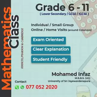 Mathematics | Grade 6-11 | Edexcel/Pearson & Cambridge, Local Syllabus