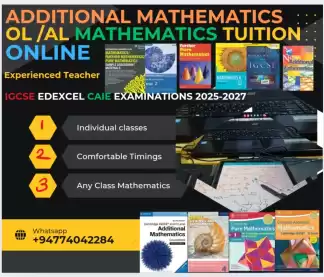 Mathematics Online Tuition Cambridge/London/IGCSE/EDEXCEL/OCR/AQA/IB/CAIE examinations.