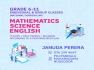 Mathematics & Science classes for O/Ls (Grade 6-11)