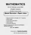 Mathematics Speed revision class 2024 O/L