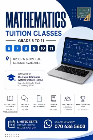 MATHEMATICS TUITION CLASSES