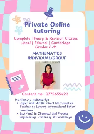 Mathematics Tuition for Grade 6-11 students (National and Edexcel)