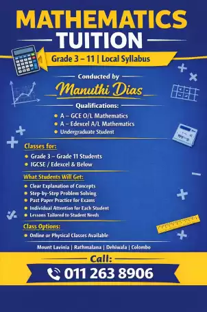 Mathematics Tuition – Local O/L & IGCSE (Edexcel)
