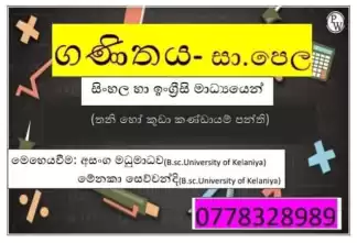 Maths class - ගණිතය